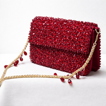 Crystal WaterDrop Flap Bag