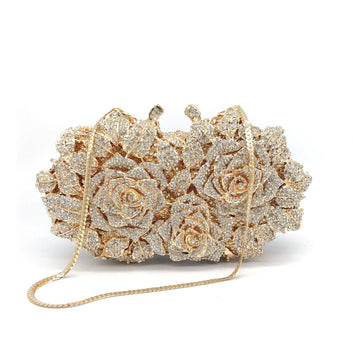 Rosette Crystal Clutch