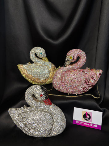 Swan Crystal Clutch