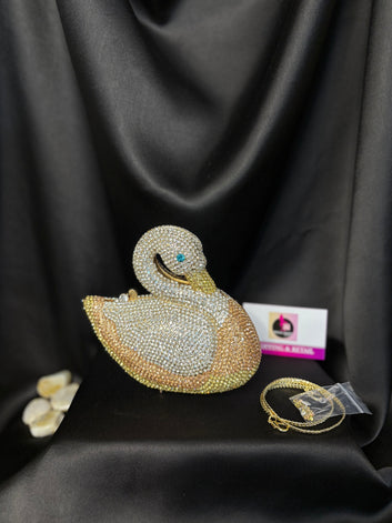 Swan Crystal Clutch