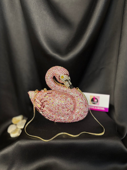 Swan Crystal Clutch