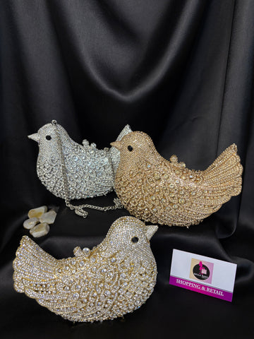 Bird Crystal Clutch