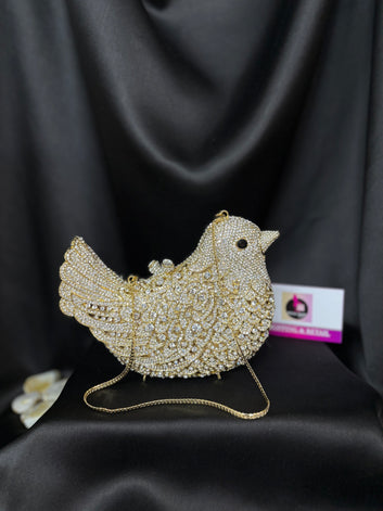 Bird Crystal Clutch