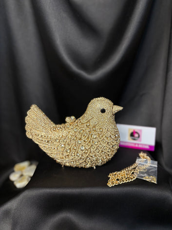 Bird Crystal Clutch
