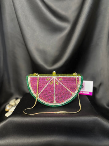 Melon Premium Crystal Clutch