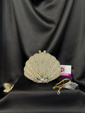 Shell Crystal Clutch