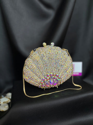 Shell Crystal Clutch