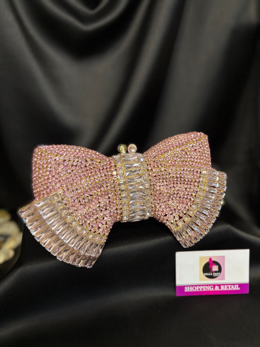 Knot Bow Crystal Clutch