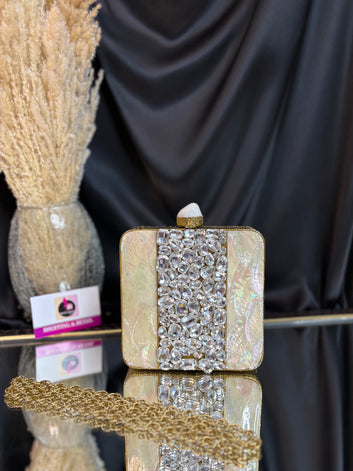 Diamond Radiance- Mother of Pearl Clutch