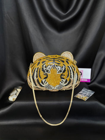 Tiger Crystal Clutch