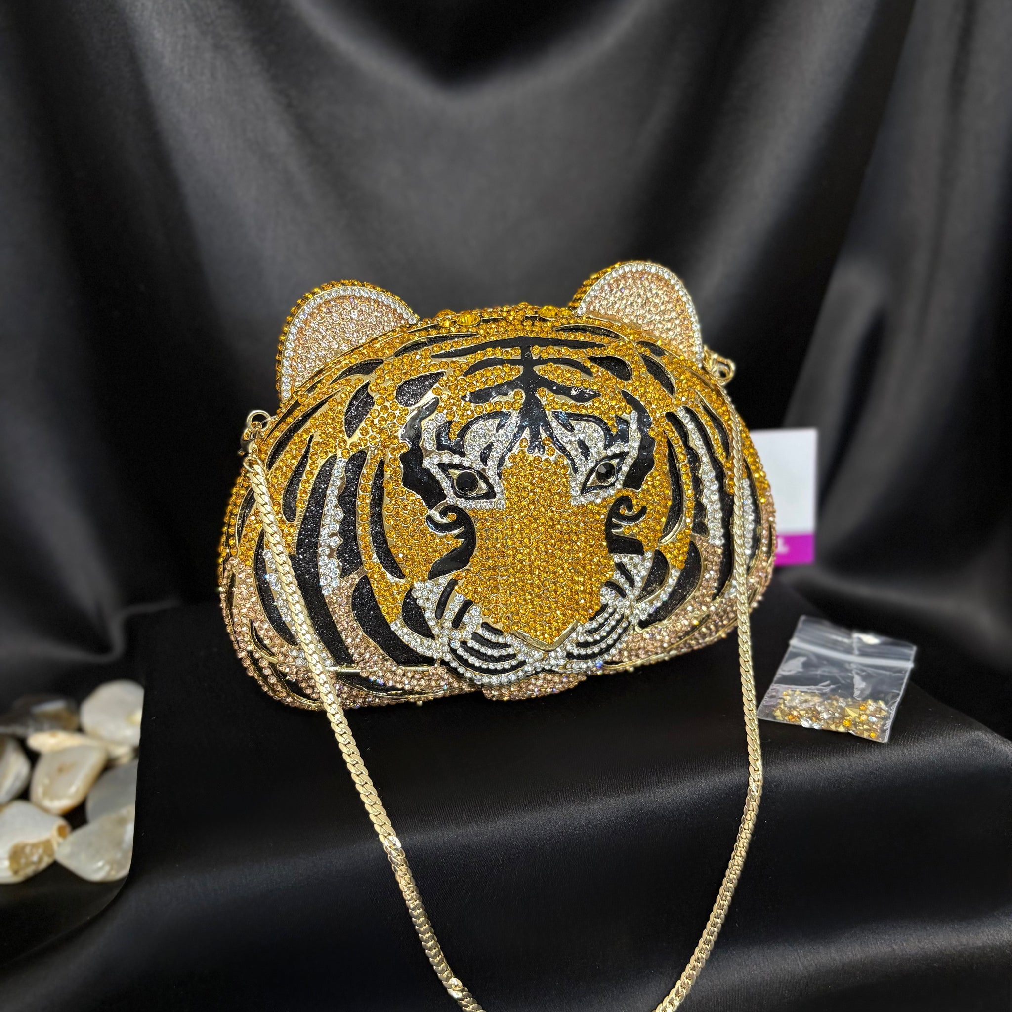 Tiger Crystal Clutch