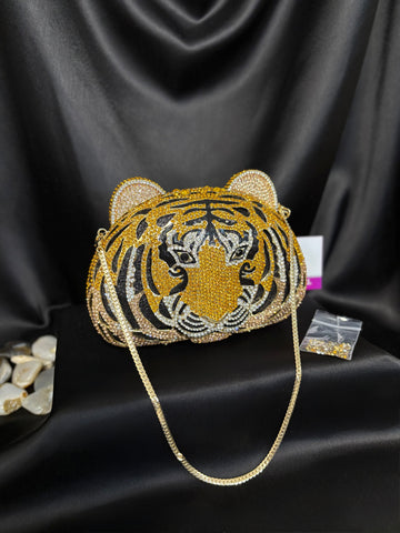 Tiger Crystal Clutch