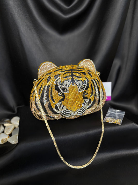 Tiger Crystal Clutch