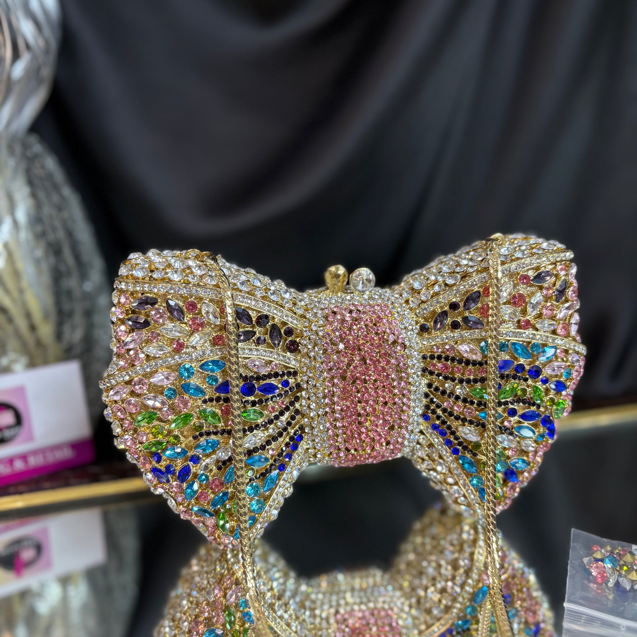 Bow Crystal Clutch