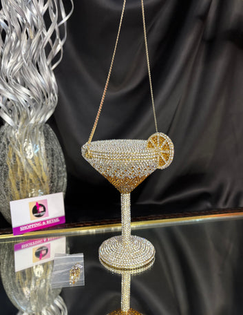 Martini Glass Crystal Clutch