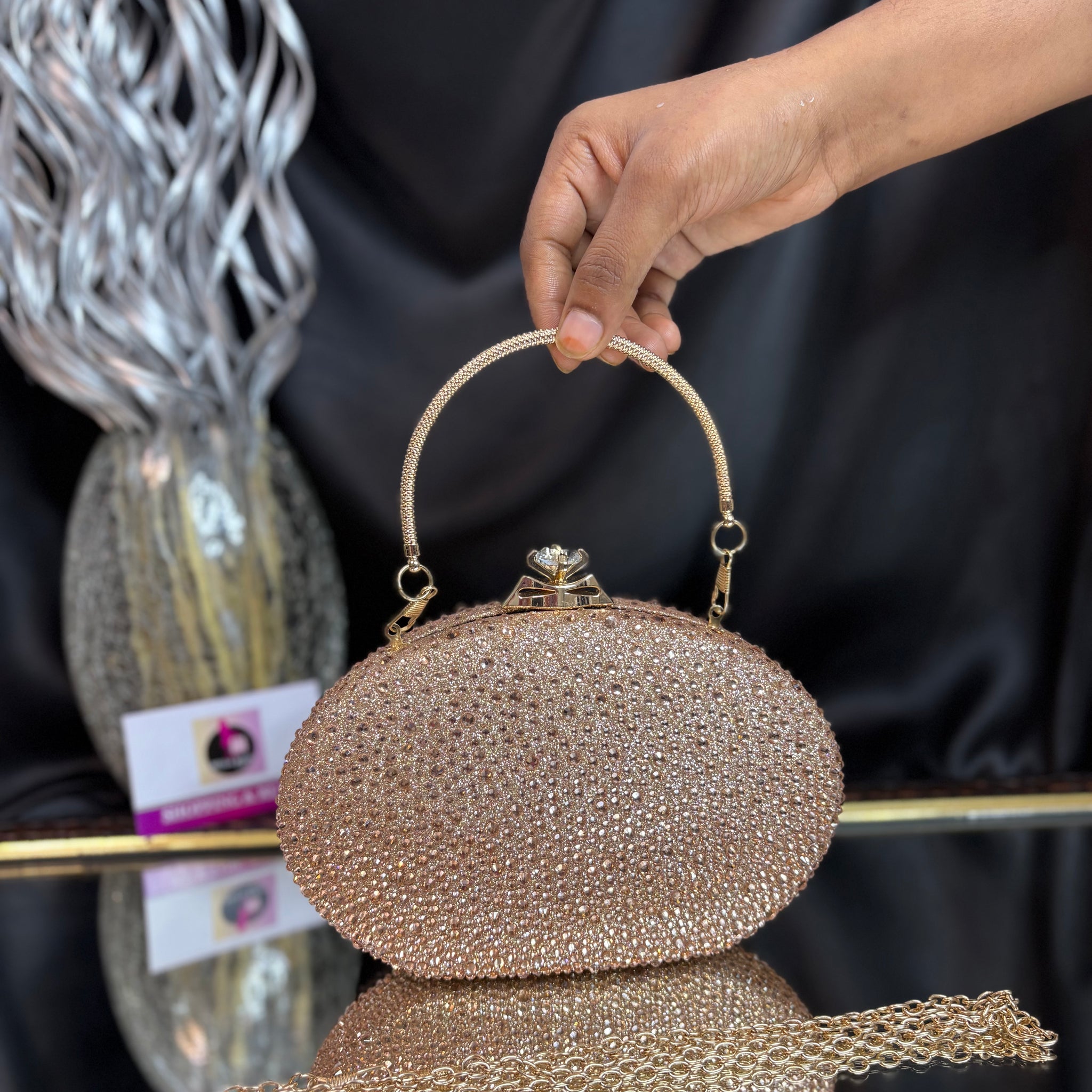 Carolina Studded Clutch