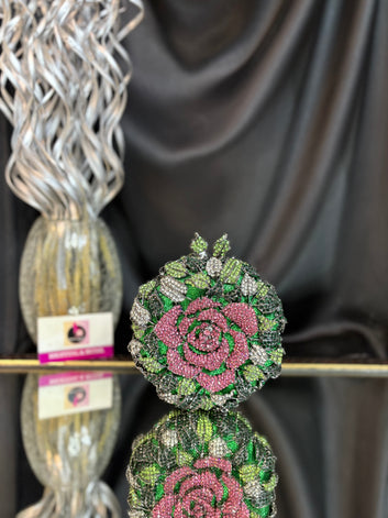 Flower Petal Crystal Clutch