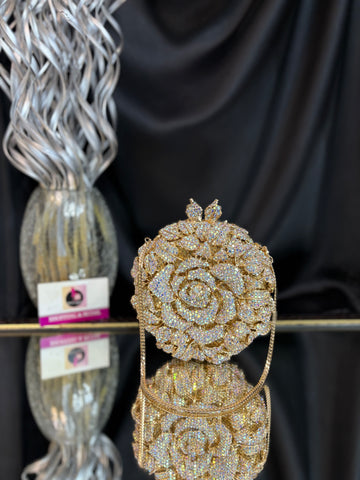 Flower Petal Crystal Clutch