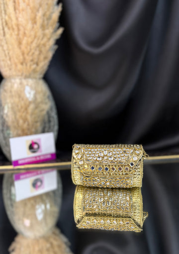 Dholki - Mini Kundan Clutch
