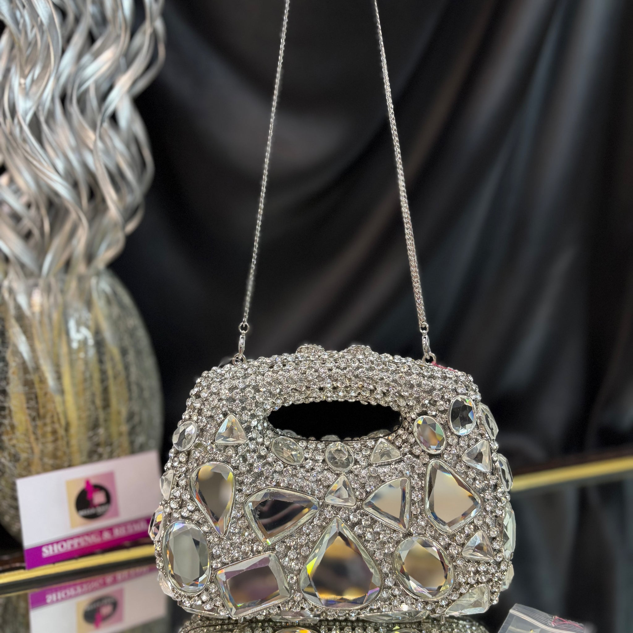Mirror Crystal Clutch