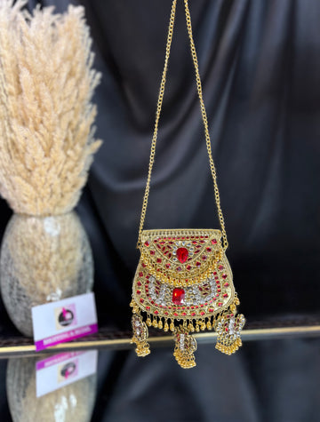 Ruhaani - Mini Kundan Ghungroo Clutch