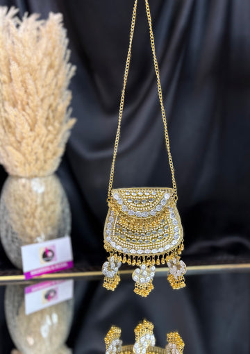 Meera - Mini Kundan Ghungroo Clutch