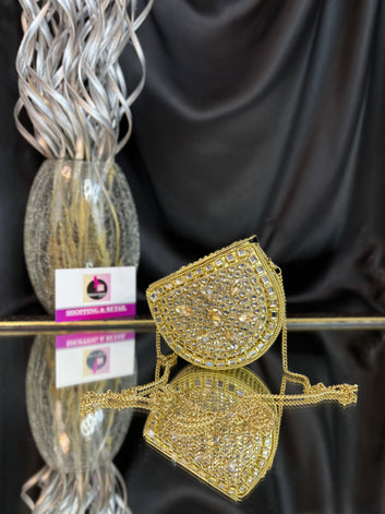 Empress Glow- Kundan Mini Clutch