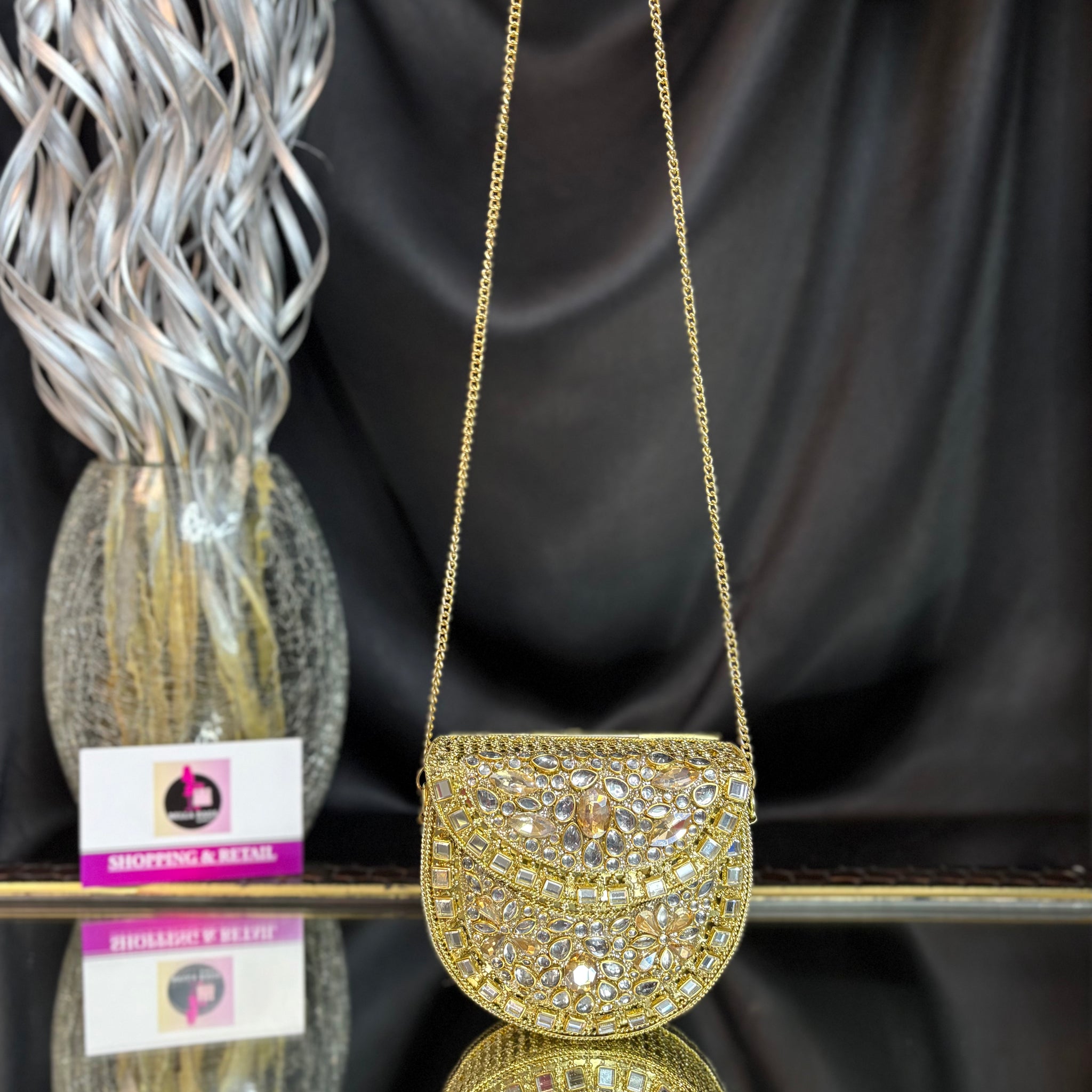 Empress Glow- Kundan Mini Clutch