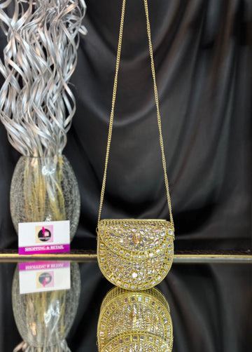 Empress Glow- Kundan Mini Clutch