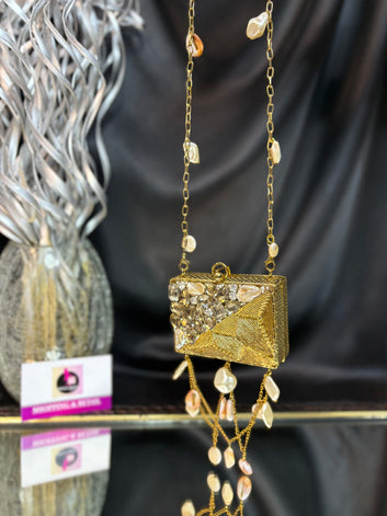 Jeeya Rectangle Diamond Mini Clutch