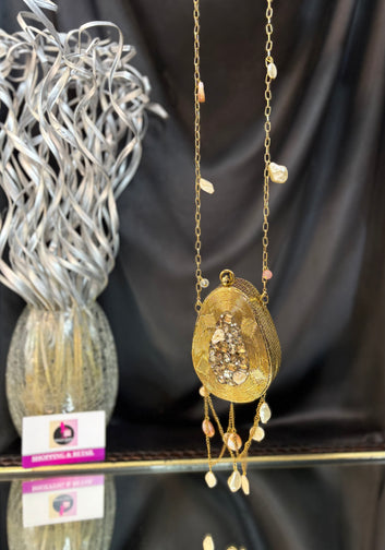 Celestial Oval Diamond Mini Clutch