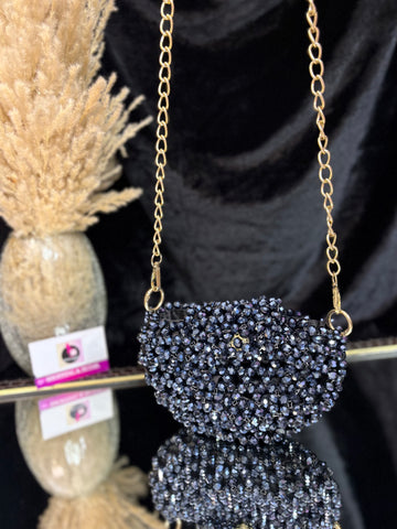 Bead Crystal Moon Bag