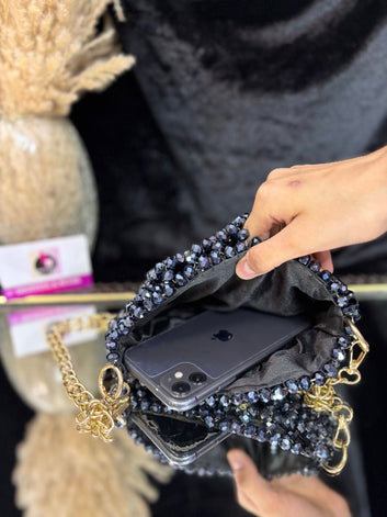 Bead Crystal Moon Bag