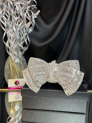 Knot Bow Crystal Clutch